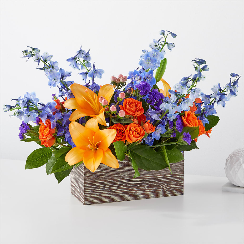 Radiant Citrus Box Bouquet – CARLSON & CO, Springfield GA