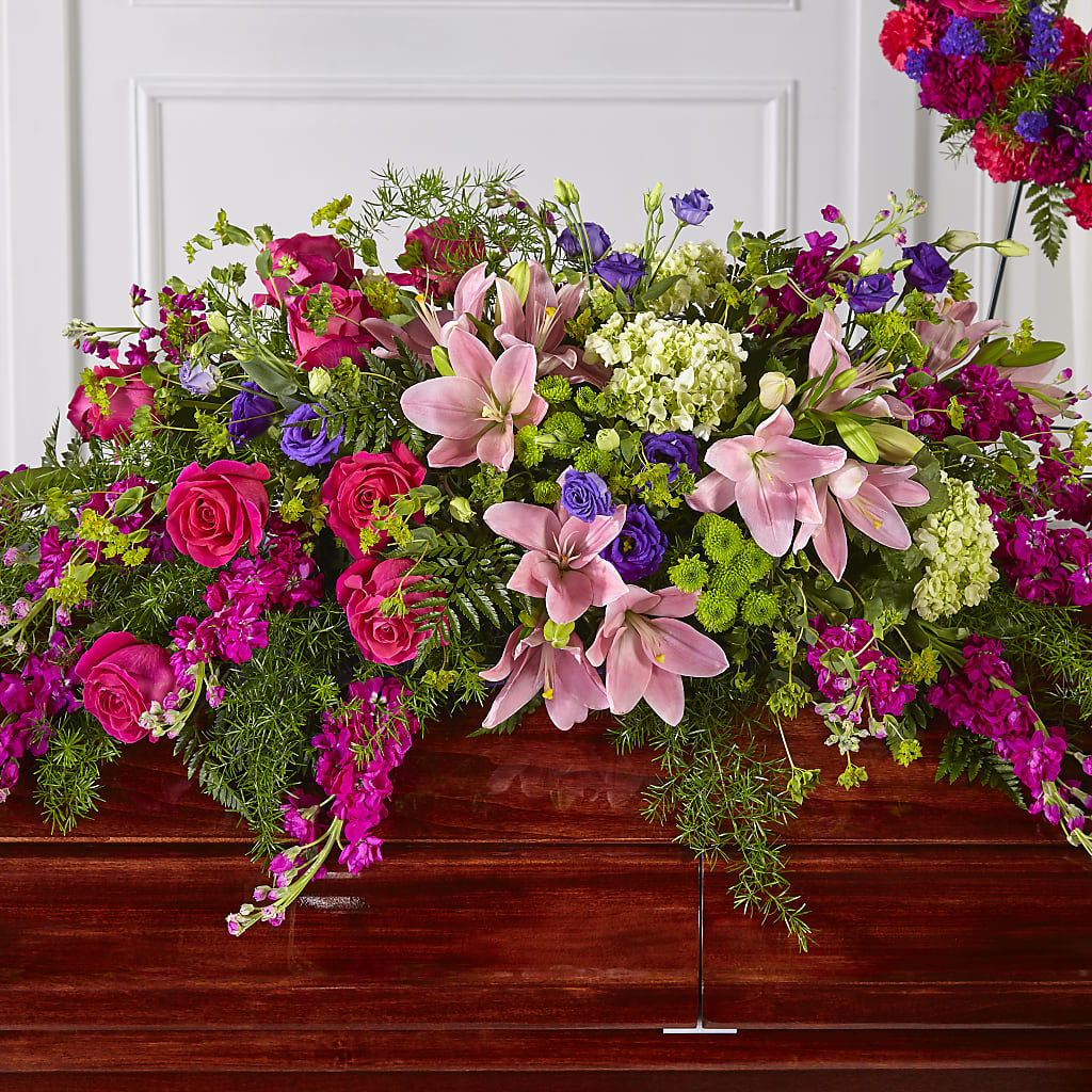 Radiant Tribute Casket Spray – CARLSON & CO, Springfield GA