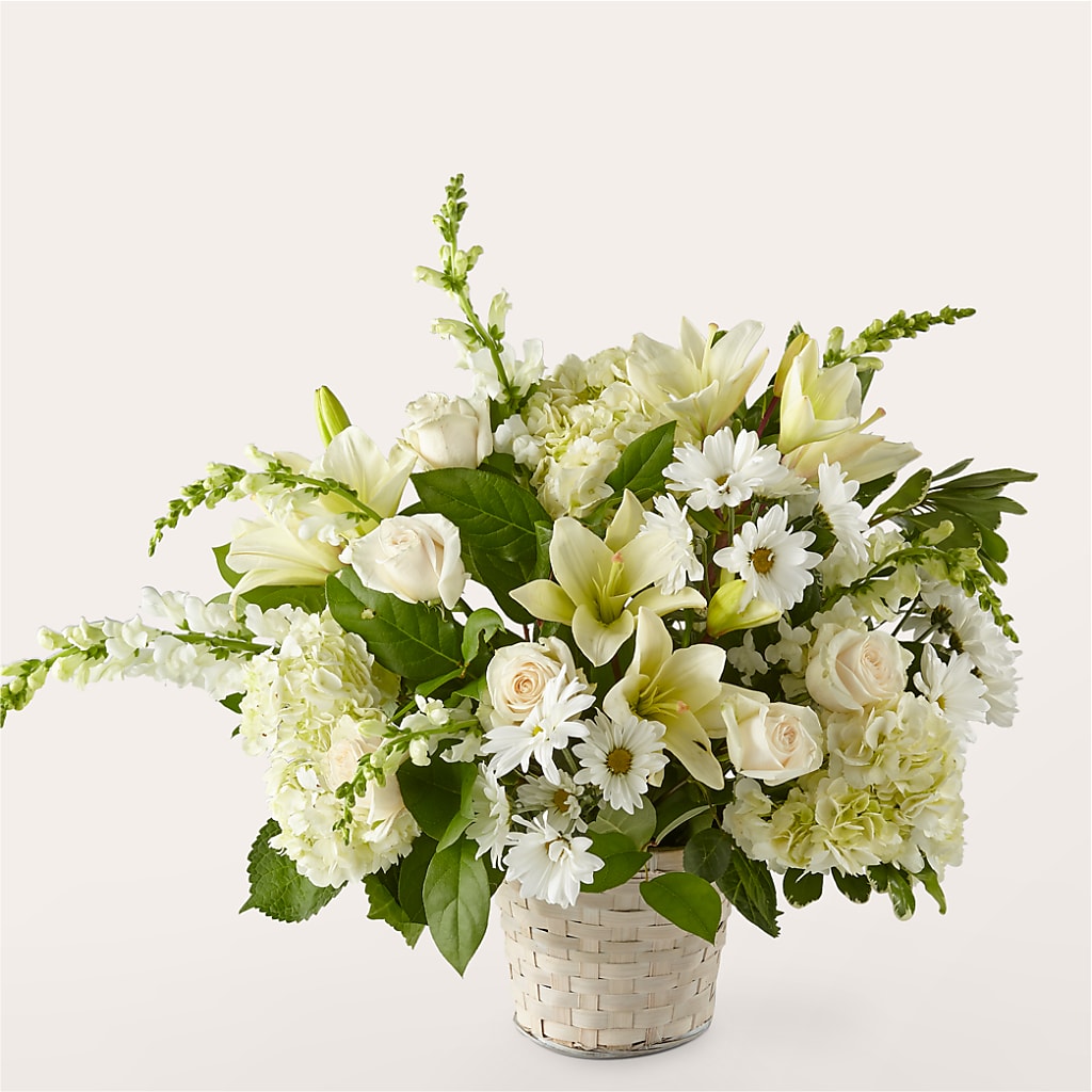 Ivory Elegance Floral Basket – CARLSON & CO, Springfield GA