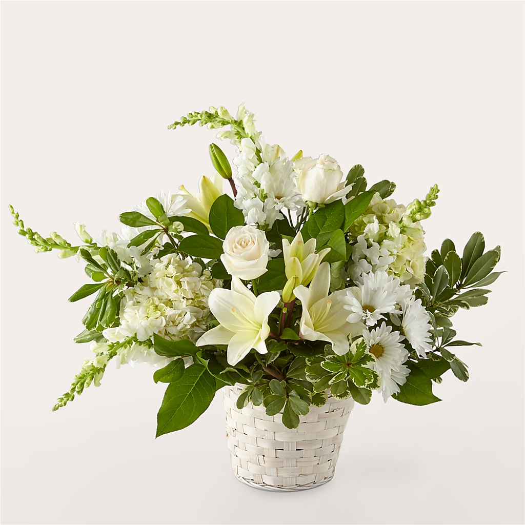Ivory Elegance Floral Basket – CARLSON & CO, Springfield GA