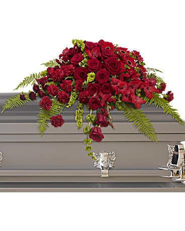 Red Rose Sanctuary Casket Spray – CARLSON & CO, Springfield GA