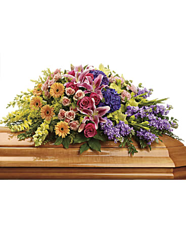 Garden of Sweet Memories Casket Spray – CARLSON & CO, Springfield GA