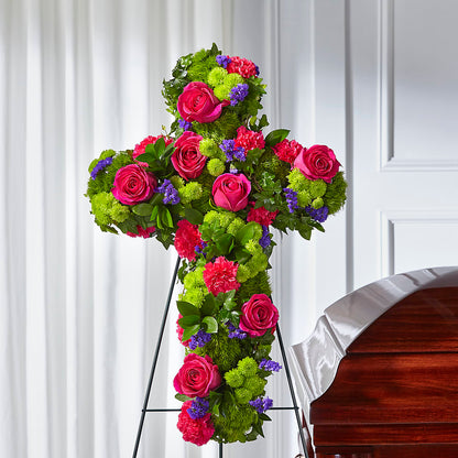Tribute Rose Floral Cross – CARLSON & CO, Springfield GA