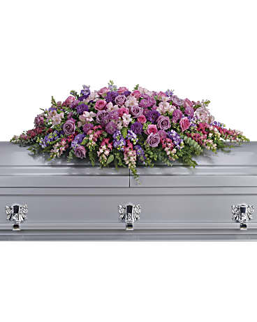 Lavender Tribute Casket Spray